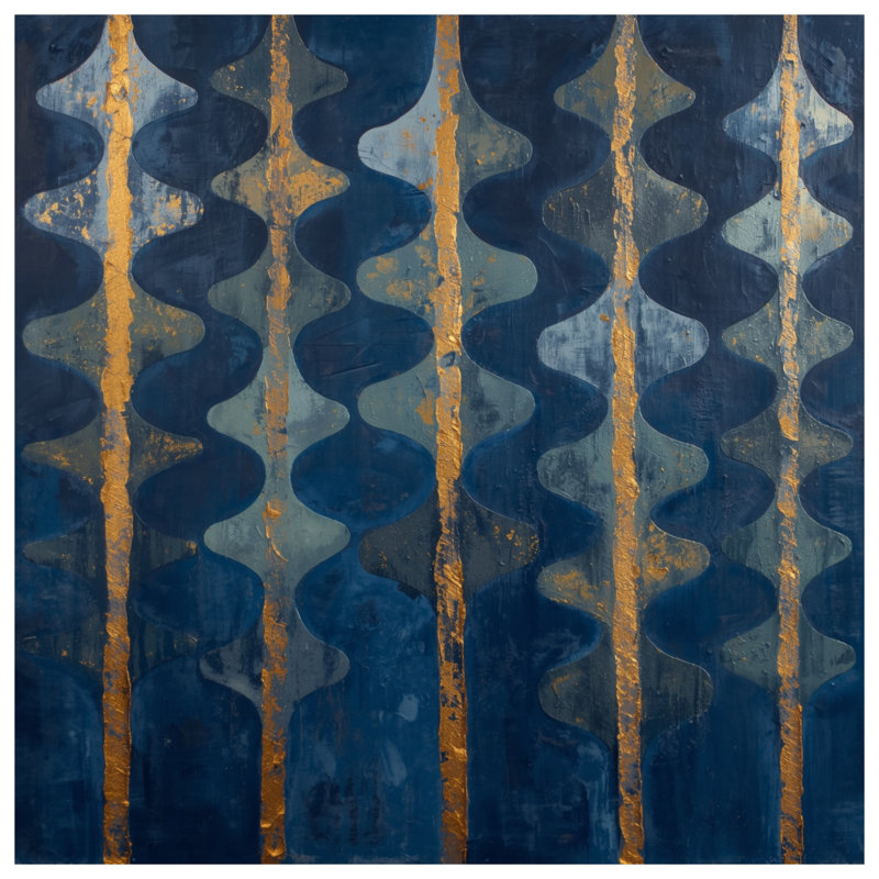 Tapisserie murale «Blue», H 50 po x l 60 po avec 4 œillets