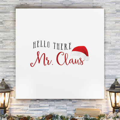 « mr. père noël », art textuel sur toile