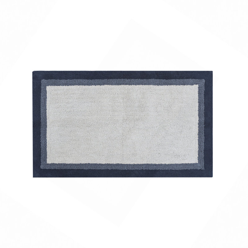 Cotton Tufted Bath Rug, Single - 45" L x 27" W, Blue