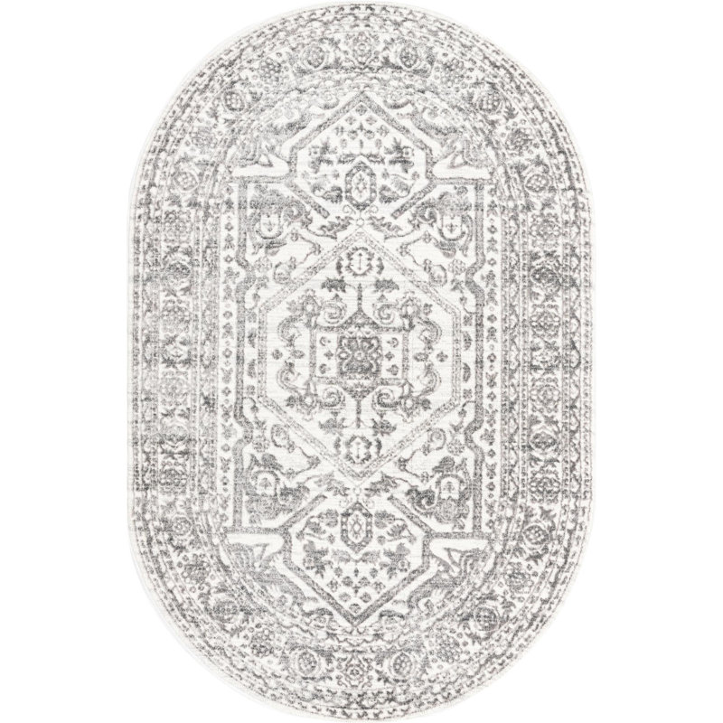 Oriental Indoor Rug, Oval 5'3" x 8'