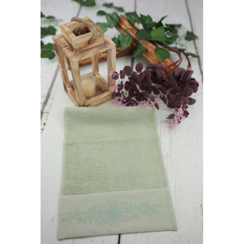 Serviette 100% coton Benvinda, Vert