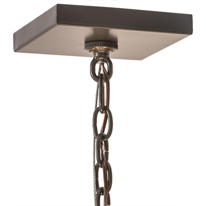 Luminaire suspendu géométrique en bronze 8 lumières Jamariana