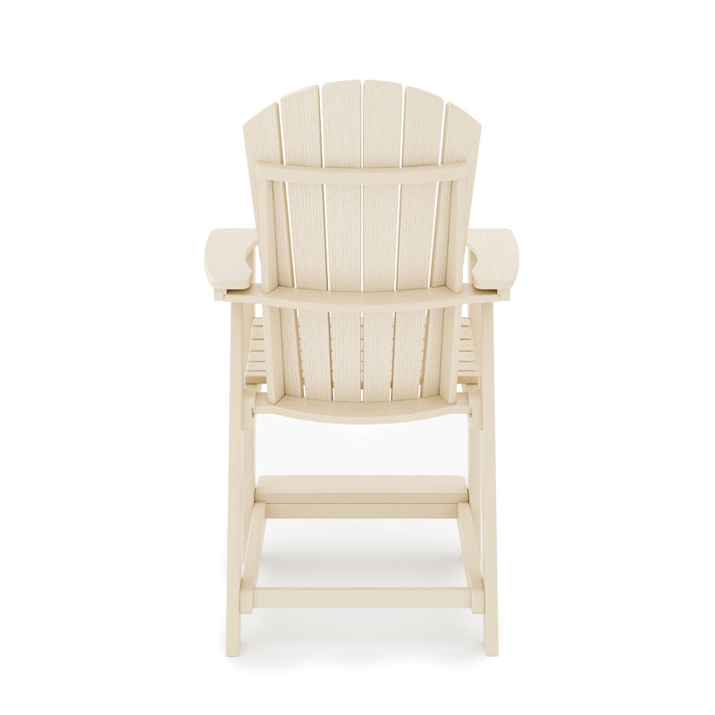 La chaise de comptoir de salle à manger Lumber ajoute du style à votre jardin et à votre patio.