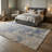 Ophelia Lux Classic Floral Blue/Gray Rug with High-Low Texture-47770098