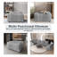 Repose-pieds en velours gris clair-379040994