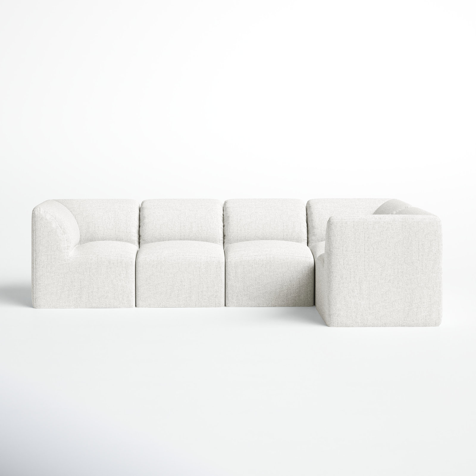 Praia 102" Sunbrella® Modular Outdoor Sofa, Canvas White Sunbrella® Canvas