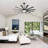 72 Inch Ceiling Fan With Light And Remote ,Indoor/Outdoor Large Fan With Remote , 10-Blade Fan For Patios