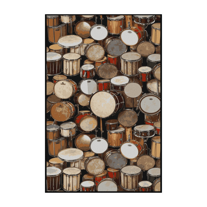  Tapis lavable Drums, Rectangulaire 7 pi x 10 pi