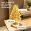 Ornement d'arbre à argent en citrine naturelle dorée de 22,05 pouces