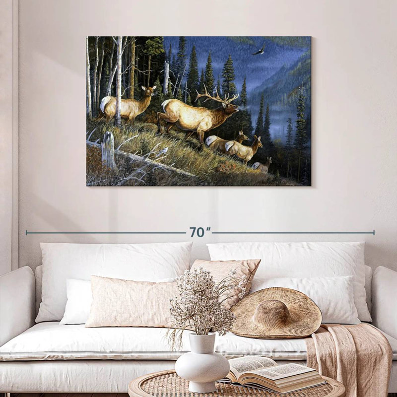 Brampt Eagle Mountain Fauna, 30" H x 45" W
