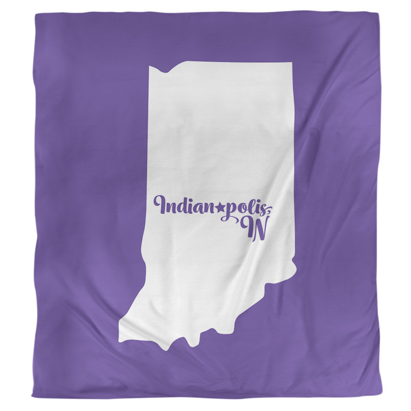 Housse de couette simple polis Indiana, Housse de couette pour lit simple, Mauve, Microfibre