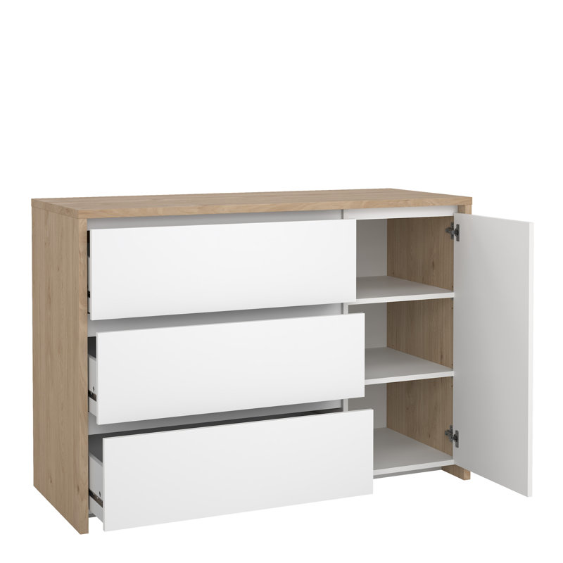 Borislava 118.6cm Sideboard, Brown;White