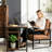 Set of 2 Mid Century Modern Accent Chair with Sturdy Square Metal Frame & Premium Spot-Resistant Microfiber Upholstery,  – Versatile Armchair for Living Room, Bedroom, Office Décor-1348341465