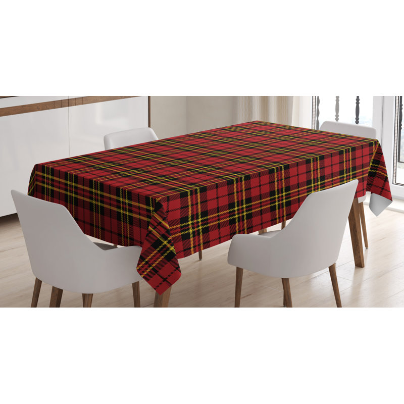 Checkered Dining Room Kitchen Tablecloth, 84" L x 60" W