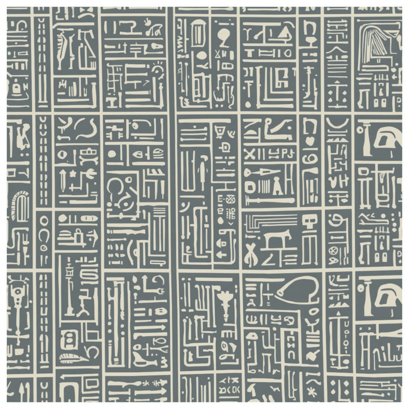 Hieroglyphic Symbols Pattern Comforter, King