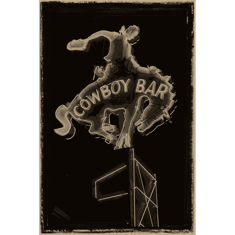 Plaque de cowboy rétro 24 x 36