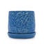 Ensemble de 2 pots de fleurs en céramique, jardinière moderne de 7 po pour patio, jardin, rebord de fenêtre - bleu marine-1678663470