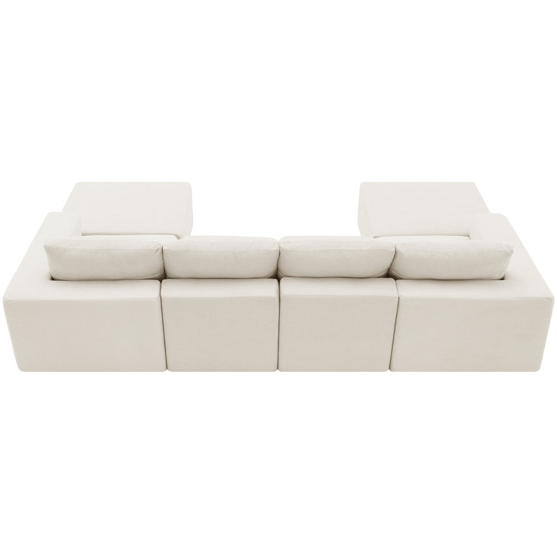 Canapé-lit modulaire Boneless, Polyester beige