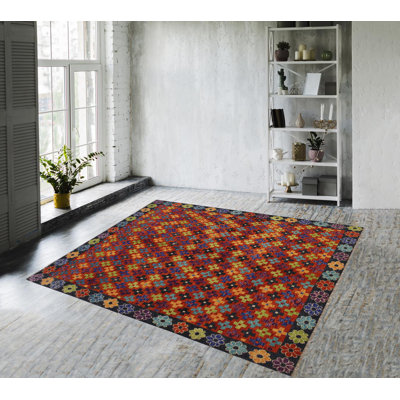 Laudalino Hand Knotted Wool Geometric Indoor Rug