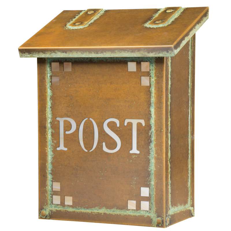 Boîte aux lettres murale Pasadena, Miel, Vert nouveau