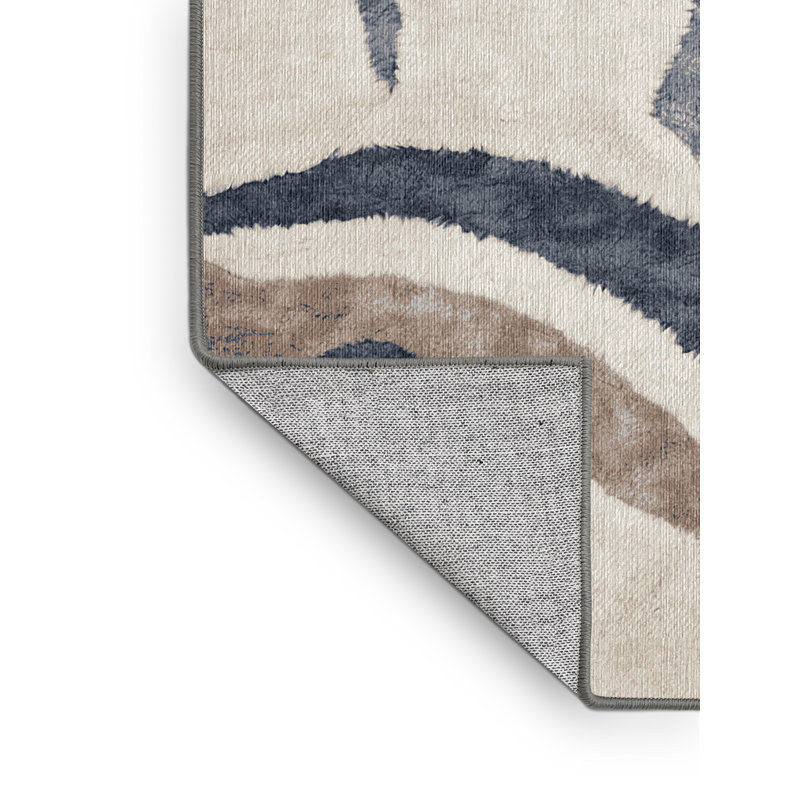 Machine Washable Gray Area Rug, Runner 2' x 5'