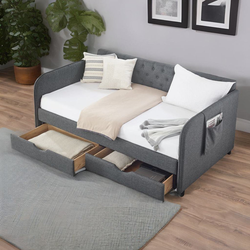 Keonya Upholstered Daybed Storage Bed