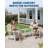 Adirondack Chair Set of 4, HDPE Outdoor Patio Chair with Cup Holder, All Weather Resistent Wooden Textured for Patios, Decks, Gardens, Fire Pit-463919986-463919999