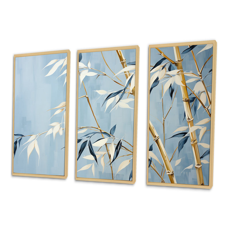«Zen and Blue», art zen, H 40 po x l 60 po x P 1 po, Cadre naturel flottant