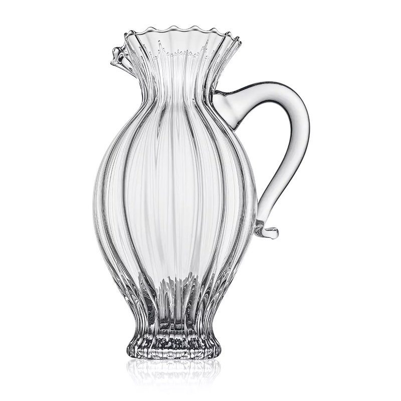 Archiquette Pitcher H.25,5 Cm.Optic Clear With Lined Handle Lt.1,3