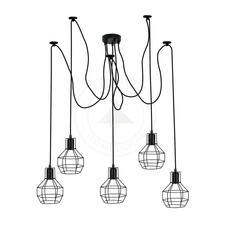 Casperson 5 - Light Cluster Pendant, Black, Yes
