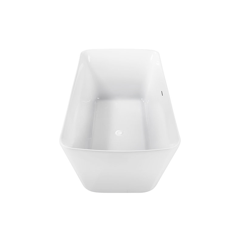 1501.1mm x 718.8mm Soaking Acrylic Bathtub, Glossy White