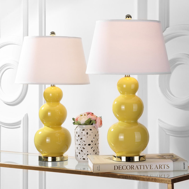 Ensemble de lampes de table Dearious, Or moutarde