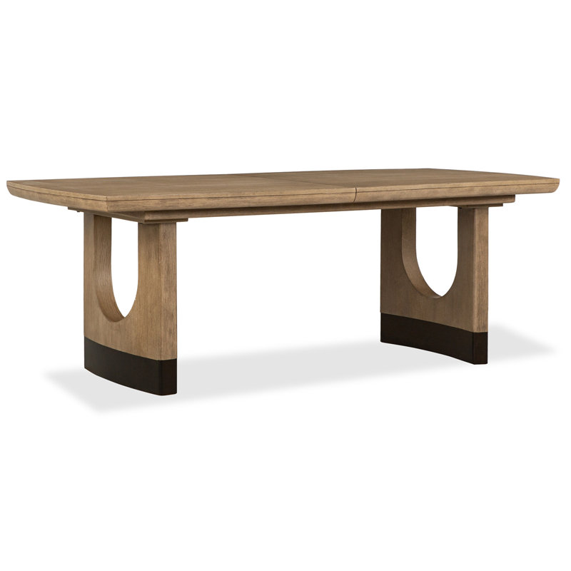 Extendable Trestle Dining Table With 2 Benches, 3 Pieces: Table, 2 Benches