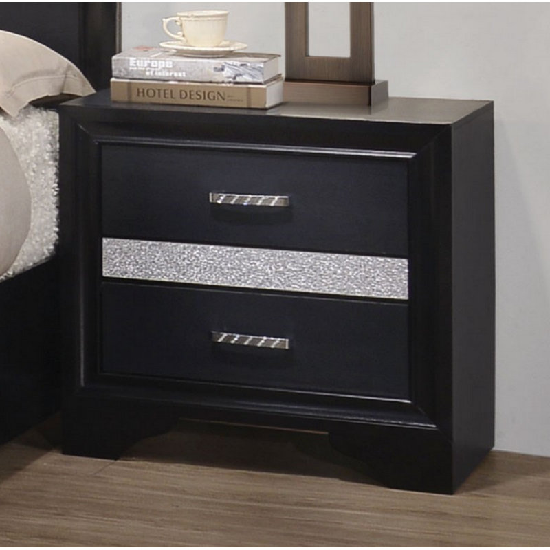Pentico 26'' W Nightstand, Black