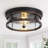 2-Lamp black dimmable glass iron Ceiling light