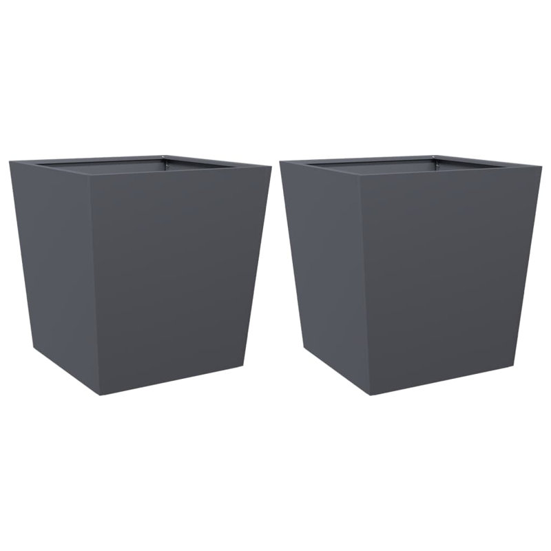 Raice Planter Box, Anthracite , 50cm H x 50cm W x 50cm D