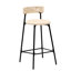 Tabourets de comptoir en corde de papier tissés à la main (de 2). Recherchez un bar pour la maison. Structure en métal noir avec siège blanc crème. Et un style polyvalent. Confortable-1340721905