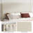 Bed Frame with 56" Tall Headboard, Boucle Upholstered Platform Bed with Nailhead Trim, Soft Fabric, No Box Spring Needed, Easy Assembly-1409323679-1409323678