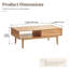 Table basse en bois massif en chêne nord-américain au design élégant et durable, parfaite pour le salon-1112779644