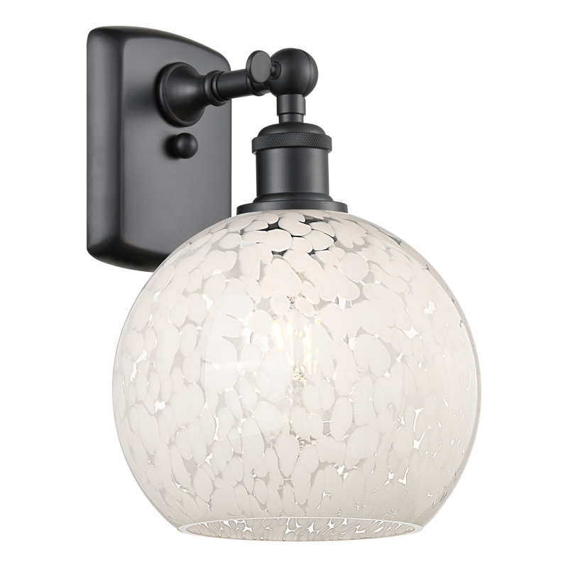 Berganzo Steel Armed Sconce, 11" H x 8" W x 8.13" D, Matte Black