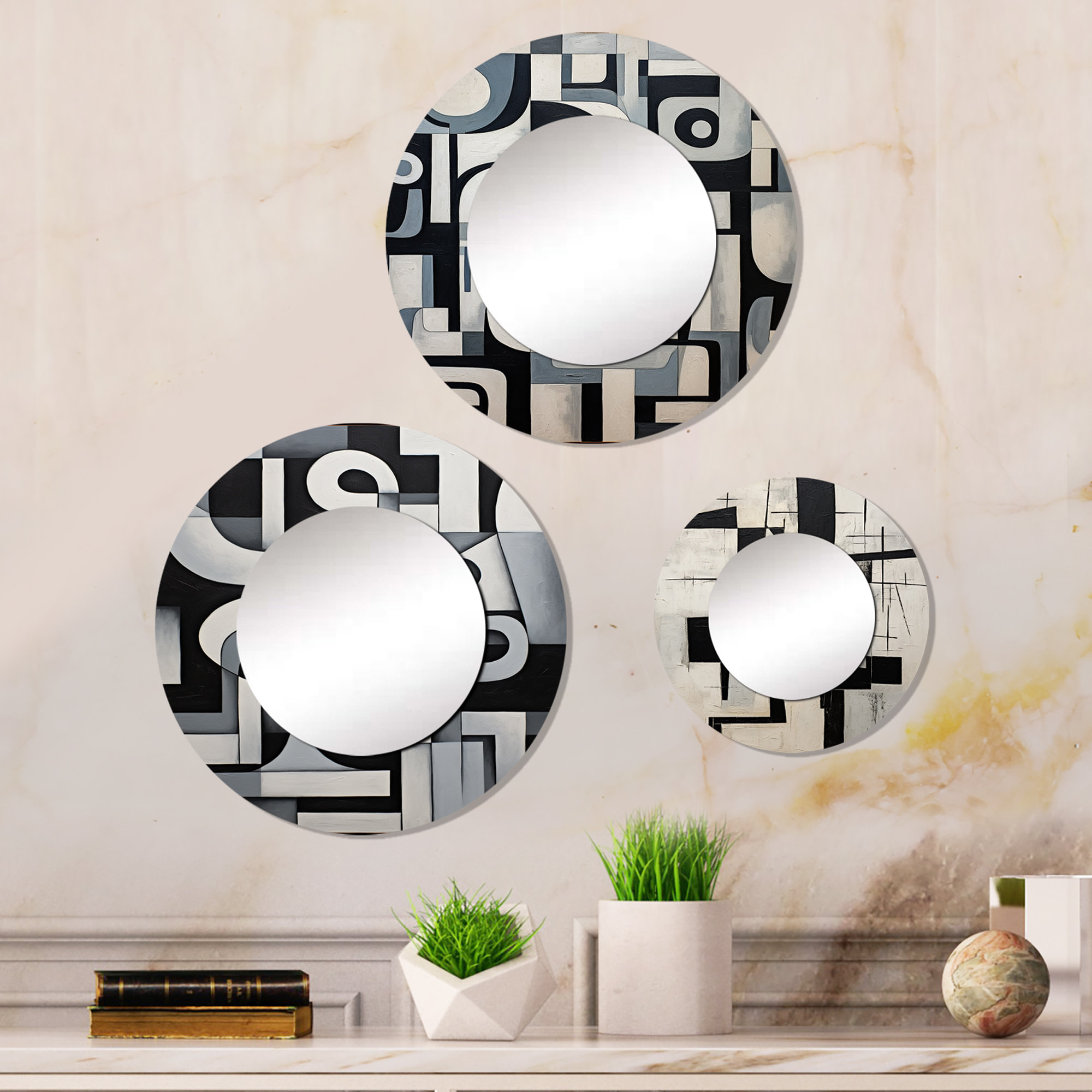 House of Hampton® Karamfilka Aluminum Round Wall Mirror | Wayfair