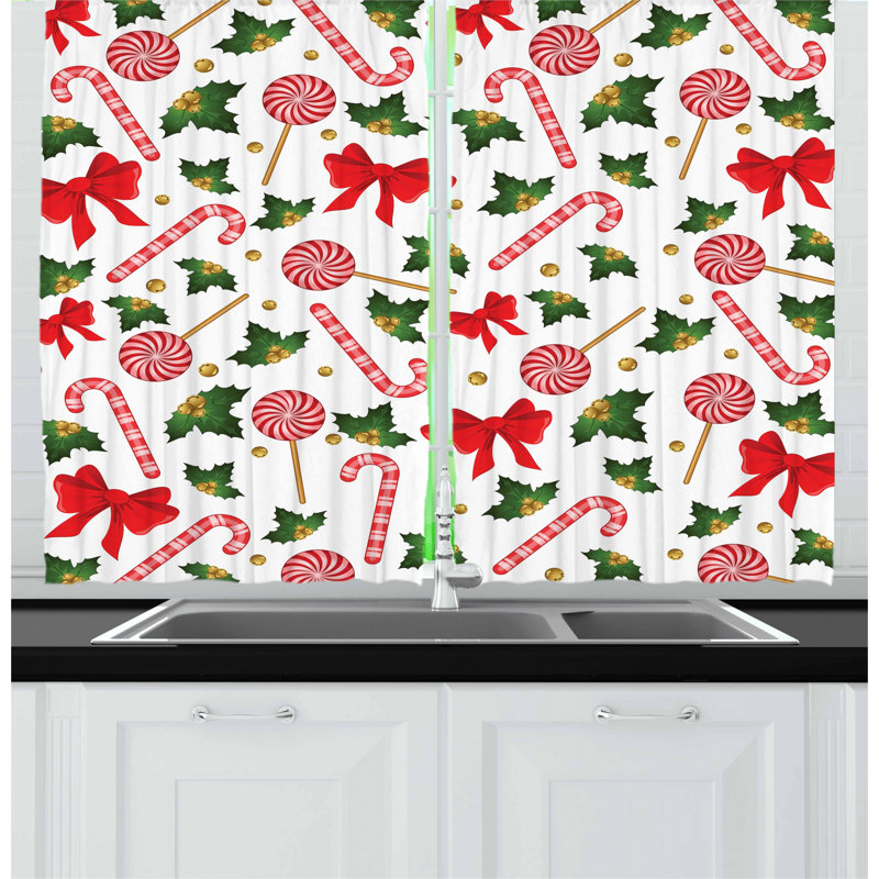 Floral Tailored Kitchen Curtain