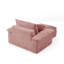 Méridienne l 49,6 po, fauteuil d'appoint modulaire rembourré de mousse avec repose-pieds-135847620