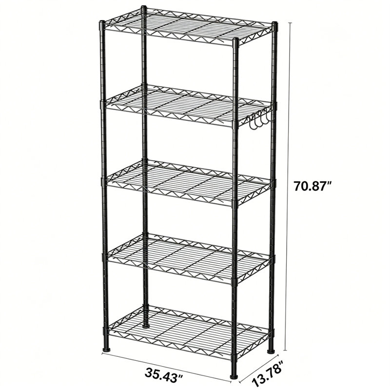 Rayonnage réglable à 5 niveaux