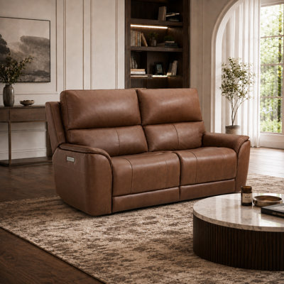 Causeuse inclinable en cuir 88 po avec siège lombaire inclinable 88 po