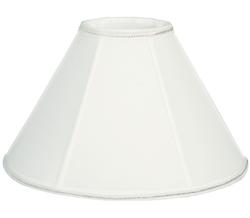 Silk Empire Lamp Shade, White, 7.5" H x 12" W x 12" D