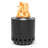 Black Stainless Steel Wood Burning Fire Pit