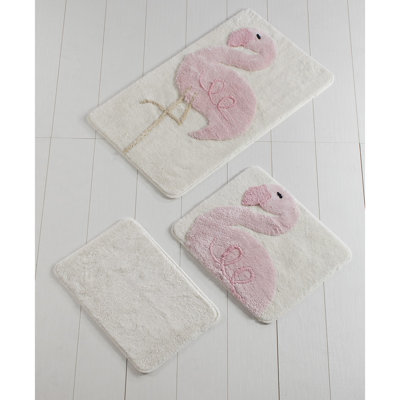 Acrylic Bathmat Set (3 Pieces) | Antibacterial, Non-Slip | 100% Acrylic, Pile Height: 1.0 in | Dimensions: 15.7 x 23.6 in, 19.7 x 23.6 in, 23.6 x 39.4 in | Machine Washable, Durable & Stylish for Bathroom Comfort