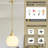 1 - Light Brushed Gold Single Pendant with Milk Glass