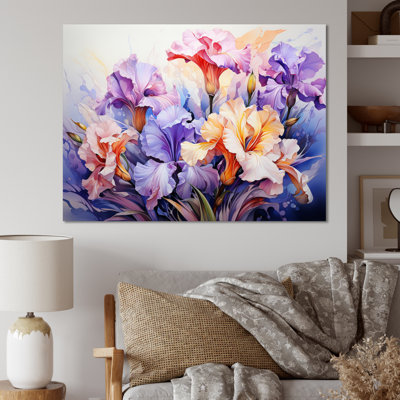 Meadow Iris Whispers I On Canvas Print
